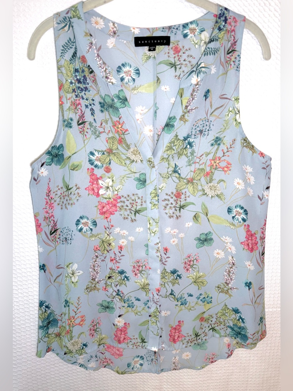 Sanctuary for Anthropologie Botanical Floral Sleeveless Blouse, Med, EUC